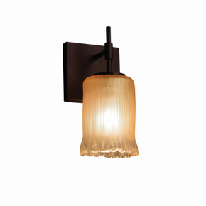 Sconces Single Glass by Justice Designs ( 102 | GLA-8411-16-GLDC-DBRZ Veneto Luce ) 