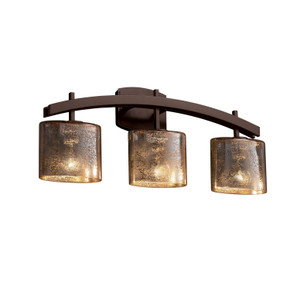 Bathroom Fixtures Three Lights by Justice Designs ( 102 | FSN-8593-30-MROR-DBRZ Fusion ) 