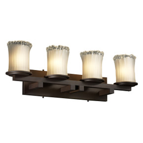 Bathroom Fixtures Four Lights by Justice Designs ( 102 | GLA-8774-16-WTFR-DBRZ-LED4-2800 Veneto Luce ) 