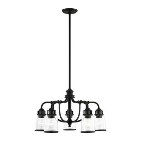 Mid. Chandeliers Glass Down by Livex Lighting ( 107 | 40025-04 Lawrenceville ) 