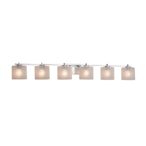 Bathroom Fixtures Five+Lights by Justice Designs ( 102 | FSN-8446-30-FRCR-CROM-LED6-4200 Fusion ) 