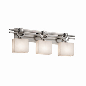 Bathroom Fixtures Three Lights by Justice Designs ( 102 | CLD-8503-55-NCKL-LED3-2100 Clouds ) 