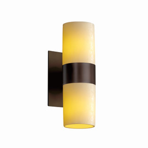Sconces Directional/Cylinder by Justice Designs ( 102 | CNDL-8762-10-CREM-DBRZ-LED2-1400 CandleAria ) 
