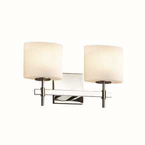Bathroom Fixtures Two Lights by Justice Designs ( 102 | FSN-8412-30-OPAL-CROM Fusion ) 