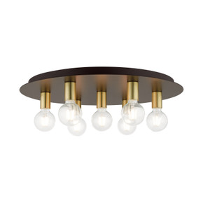 Flush Mounts Exposed Lamps by Livex Lighting ( 107 | 45876-07 Hillview ) 