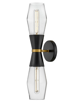Sconces Double Glass by Lark ( 531 | 83902BK Livie ) 