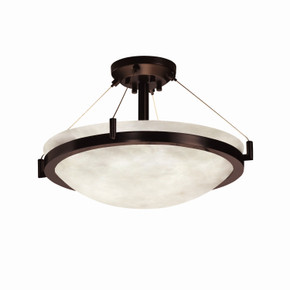 Semi-Flush Mts. Bowl Style by Justice Designs ( 102 | CLD-9681-35-DBRZ-LED3-3000 Clouds ) 