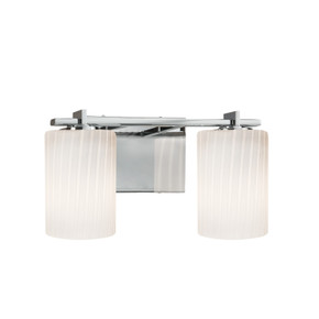 Bathroom Fixtures Two Lights by Justice Designs ( 102 | FSN-8442-10-RBON-CROM-LED2-1400 Fusion ) 