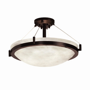 Semi-Flush Mts. Bowl Style by Justice Designs ( 102 | CLD-9684-35-DBRZ Clouds ) 