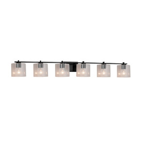 Bathroom Fixtures Five+Lights by Justice Designs ( 102 | FSN-8446-30-SEED-MBLK-LED6-4200 Fusion ) 