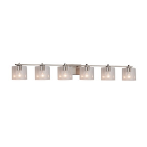 Bathroom Fixtures Five+Lights by Justice Designs ( 102 | FSN-8446-30-SEED-NCKL-LED6-4200 Fusion ) 