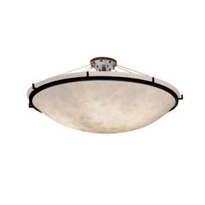 Semi-Flush Mts. Bowl Style by Justice Designs ( 102 | CLD-9687-35-DBRZ Clouds ) 