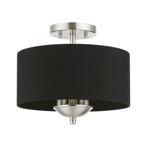 Semi-Flush Mts. Drum Shade by Livex Lighting ( 107 | 40111-91 Huntington ) 