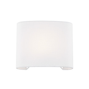 Sconces Drum Shade by Justice Designs ( 102 | FAB-8855-WHTE Textile ) 