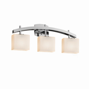 Bathroom Fixtures Three Lights by Justice Designs ( 102 | FSN-8593-55-OPAL-CROM-LED3-2100 Fusion ) 
