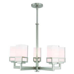 Mid. Chandeliers Glass Up by Livex Lighting ( 107 | 40195-91 Harding ) 