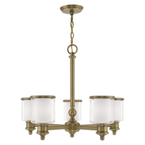 Mid. Chandeliers Glass Up by Livex Lighting ( 107 | 40205-01 Middlebush ) 