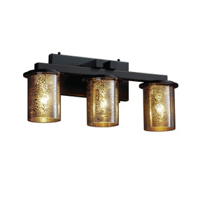 Bathroom Fixtures Three Lights by Justice Designs ( 102 | FSN-8773-10-MROR-DBRZ-LED3-2100 Fusion ) 