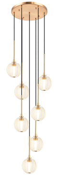 Pendants Multi-port/Cascade by Matteo Lighting ( 423 | C61607AGCL Jemyca ) 