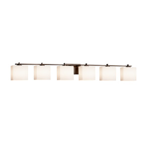 Bathroom Fixtures Five+Lights by Justice Designs ( 102 | FSN-8446-55-OPAL-DBRZ-LED6-4200 Fusion ) 