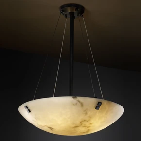 Pendants Bowl Style by Justice Designs ( 102 | FAL-9662-35-MBLK-F2 LumenAria ) 