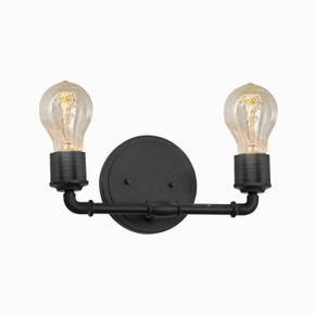 Bathroom Fixtures Two Lights by Justice Designs ( 102 | NSH-8462-MBLK No Shade Material ) 