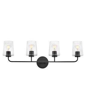 Bathroom Fixtures Four Lights by Lark ( 531 | 853454BK-CL Kline ) 