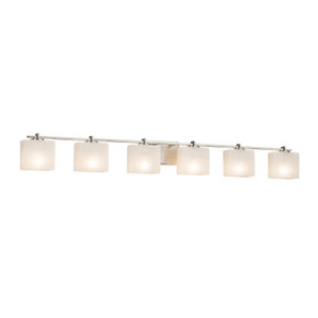 Bathroom Fixtures Five+Lights by Justice Designs ( 102 | FSN-8446-55-WEVE-NCKL-LED6-4200 Fusion ) 