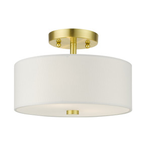 Semi-Flush Mts. Drum Shade by Livex Lighting ( 107 | 51052-12 Meridian ) 