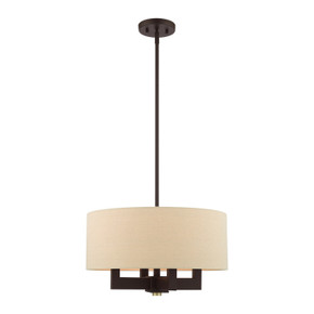 Mini Chandeliers Drum Shade by Livex Lighting ( 107 | 46164-07 Cresthaven ) 