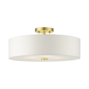 Semi-Flush Mts. Drum Shade by Livex Lighting ( 107 | 51055-12 Meridian ) 