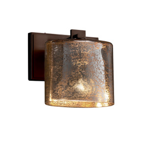 Sconces Single Glass by Justice Designs ( 102 | FSN-8447-30-MROR-DBRZ Fusion ) 