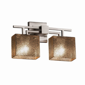 Bathroom Fixtures Two Lights by Justice Designs ( 102 | FSN-8702-55-MROR-NCKL-LED2-1400 Fusion ) 