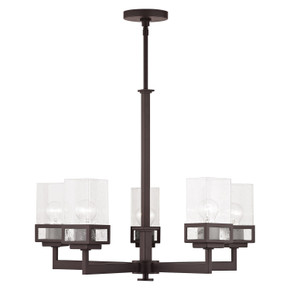 Mid. Chandeliers Glass Up by Livex Lighting ( 107 | 40595-07 Harding ) 