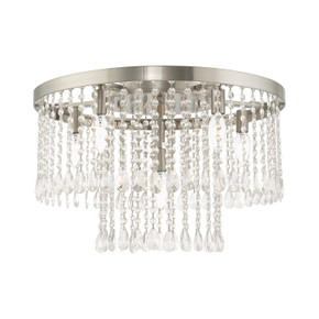 Flush Mounts Glass Down by Livex Lighting ( 107 | 51070-91 Elizabeth ) 