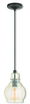 Mini Pendants Cable by Livex Lighting ( 107 | 40618-92 Hand Blown Art Glass Mini Pendants ) 