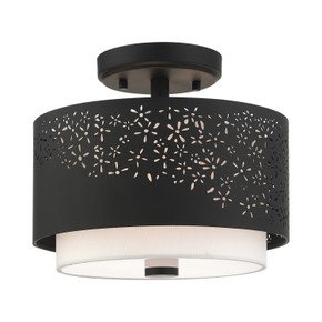 Semi-Flush Mts. Drum Shade by Livex Lighting ( 107 | 46267-04 Noria ) 