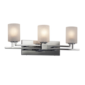 Bathroom Fixtures Three Lights by Justice Designs ( 102 | FSN-8703-10-FRCR-CROM Fusion ) 