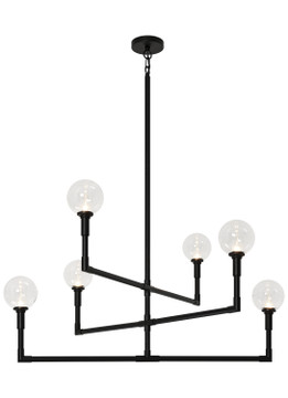 Large Chandeliers Glass Shade by Matteo Lighting ( 423 | C64806BKCL Candlestix ) 