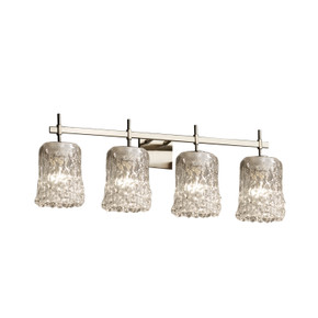 Bathroom Fixtures Four Lights by Justice Designs ( 102 | GLA-8414-16-CLRT-NCKL Veneto Luce ) 