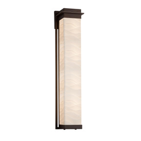 Exterior Wall Mt./Flush by Justice Designs ( 102 | PNA-7546W-WAVE-DBRZ Porcelina ) 
