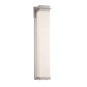 Exterior Wall Mt./Flush by Justice Designs ( 102 | PNA-7546W-WAVE-NCKL Porcelina ) 