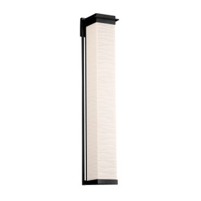 Exterior Wall Mt./Flush by Justice Designs ( 102 | PNA-7547W-WAVE-MBLK Porcelina ) 