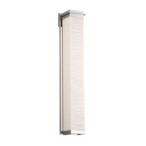 Exterior Wall Mt./Flush by Justice Designs ( 102 | PNA-7547W-WAVE-NCKL Porcelina ) 