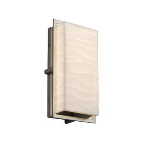 Exterior Wall Mt./Flush by Justice Designs ( 102 | PNA-7562W-WAVE-NCKL Porcelina ) 