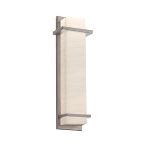 Exterior Wall Mt./Flush by Justice Designs ( 102 | PNA-7614W-WAVE-NCKL Porcelina ) 