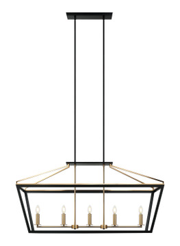 Linear/Island 4 Light + by Matteo Lighting ( 423 | C67005BKAG Mavonshire ) 
