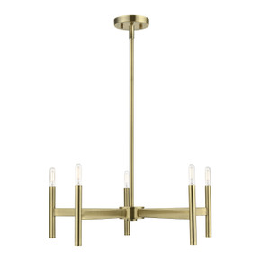 Mid. Chandeliers Candle by Livex Lighting ( 107 | 51175-01 Copenhagen ) 