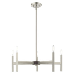 Mid. Chandeliers Candle by Livex Lighting ( 107 | 51175-91 Copenhagen ) 