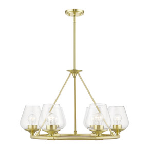 Mid. Chandeliers Glass Up by Livex Lighting ( 107 | 46726-12 Willow ) 